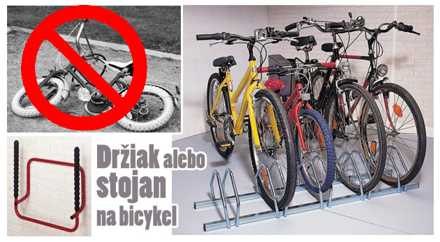 Stojan pre 2 bicykle s otvormi na ukotvenie k zemi alebo na stenu za 36€