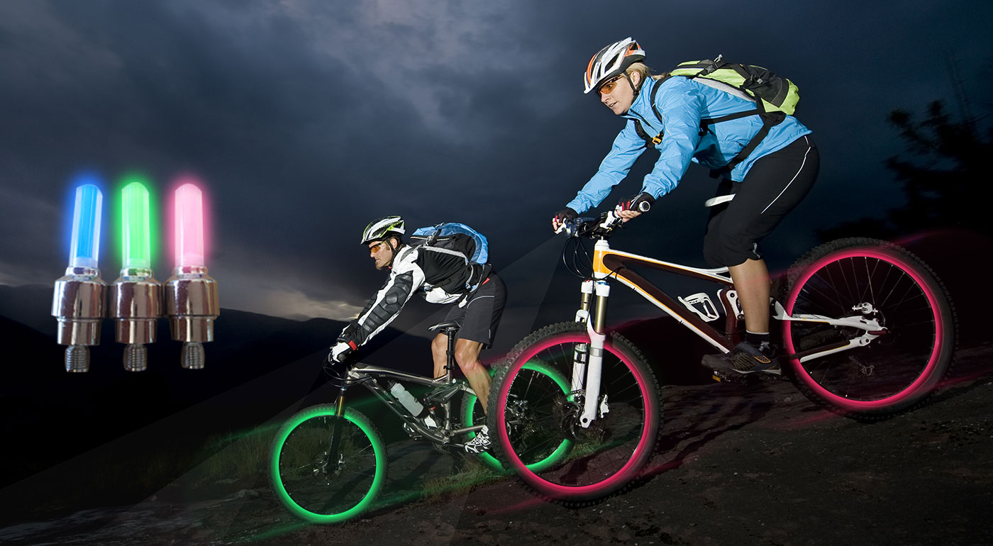 Farebné LED svetlo na kolesá - cool svetelný doplnok na každý bicykel či motorku