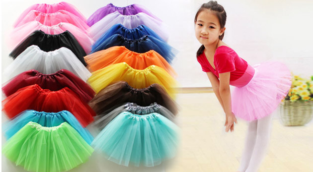 Detská baletná sukňa v jedenástich farbách