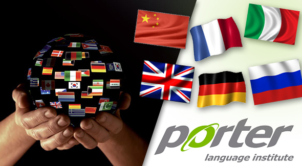 Jazykové kurzy Porter - angličtina, nemčina, ruština, francúzština, taliančina, španielčina aj čínština.