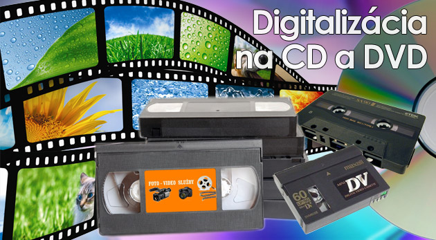 Profesionálny prepis - 1 ks kazety VHS alebo VHS-c alebo Mini DV+príslušný počet DVD nosičov za 4,60€
