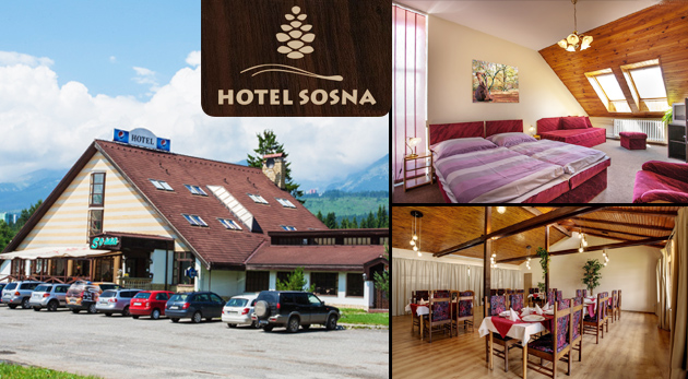 Ubytovanie na 3 dni (2 noci) pre 1 osobu v Hoteli Sosna, polpenzia, 1 hod. denne biliard, Tatry card a zľavový balíček služieb za 37€