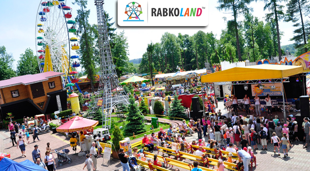 10 lístkov na zábavné atrakcie do zábavného rodinného parku Rabkoland za 4,99€