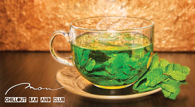 Pol litra bylinkového čaju za 1,90€, na výber: z čerstvej mäty, z čerstvého zázvoru alebo z čerstvej mäty a zázvoru