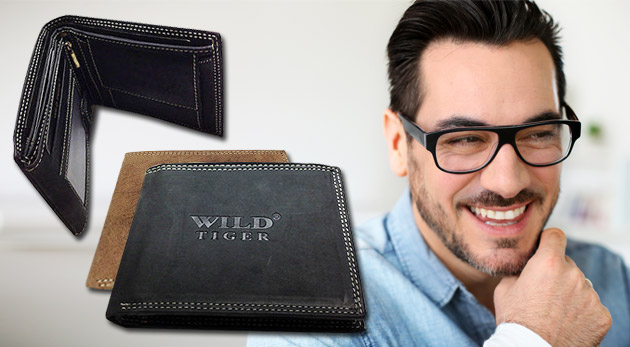 Pánska kožená peňaženka značky Wildtiger - nielen pre náročných