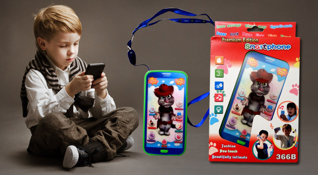 Detský mobilný telefón na výučbu angličtiny Talking Tom