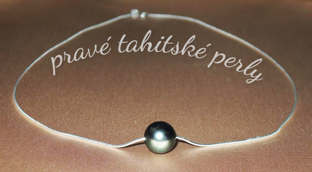 Očarujúca pravá tahitská perla na striebornej retiazke