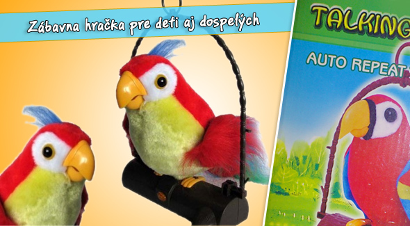 Hovoriaci papagáj - zábavná plyšová hračka pre všetkých.