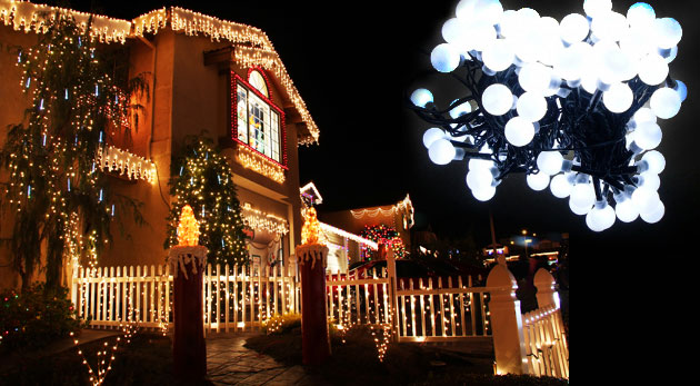 Vianočná LED reťaz do interiéru alebo exteriéru v bielom alebo multifarebnom prevedení