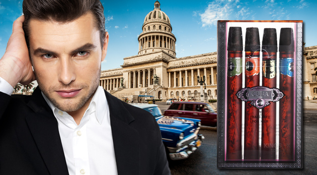 Darčekovo zabalené pánske parfumy Cuba - štyri podmanivé a svieže vône