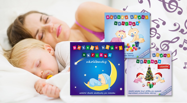 Set 3 CD s uspávankami pre kojencov s upokojujúcimi melódiami z hracej skrinky