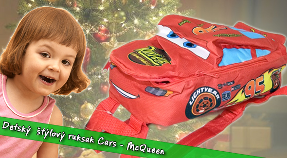 Detský ruksak Cars v tvare McQueen vrátane poštovného a balného.