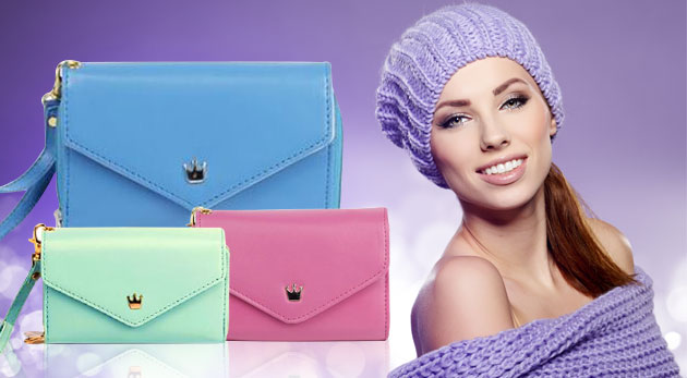 Peňaženka a púzdro na mobil 2 v 1 za 7,90 €, na výber farby: modrá, zelená, ružová, tmavo ružová