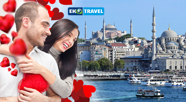 Valentínsky 4-dňový letecký zájazd do Istanbulu pre 1 osobu za 458 € vrátane fakultatívneho balíčka služieb (prehliadka mesta, vstupenky do pamiatok s odborným výkladom sprievodcu, 2x obed, 2x večera, plavba loďou po Bospore)