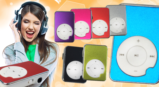 MP3 - mini prehrávač fialový za 4,99€