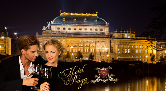 Luxusný pobyt v centre Prahy v historickom Hoteli PRAGA 1885**** s raňajkami alebo romantickou večerou či fľašou vína