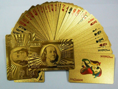 Luxusné zlaté pokrové karty