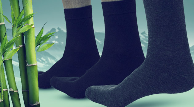 Bambusové ponožky s antibakteriálnymi účinkami - 12 párov v balení