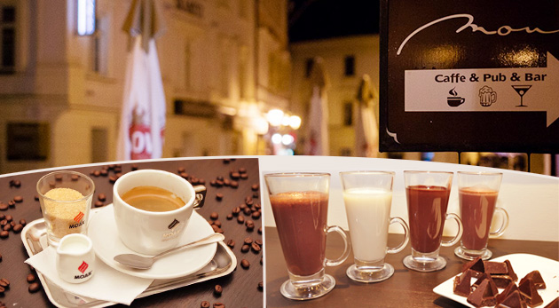 Vynikajúca šálka čokolády v 4 príchutiach alebo znamenitá 100 % káva arabica v bratislavskom Starom meste
