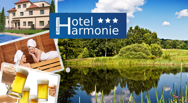 Hotel Harmonie*** - naozajstný oddych v nádhernom prostredí Českej Vysočiny s wellness a konzumáciou piva