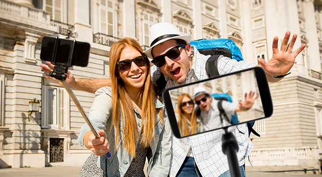 Teleskopický selfie držiak pre jednoduché fotografovanie