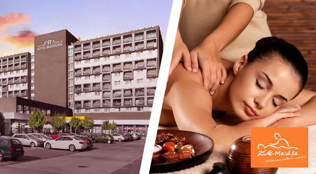 Hodinová relaxačná masáž celého tela pre jednotlivca alebo páry v Hoteli Bratislava