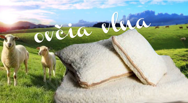 Sada deky a dvoch vankúšov z ovčej vlny za 19,90 €