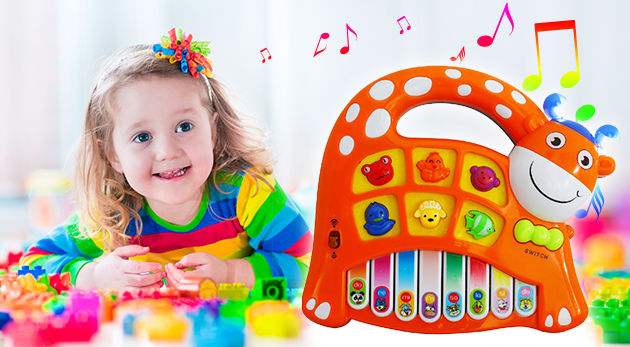 Žirafa s pianom - zábavná i poučná hračka pre vaše deti