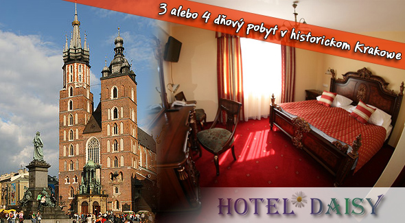4 dňový pobyt Hoteli Daisy Superior (dvojlôžková izba obsadená 1 osobou) za 88,50€