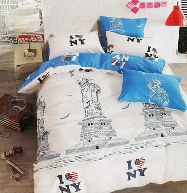 3-dielna súprava posteľných obliečok - New York