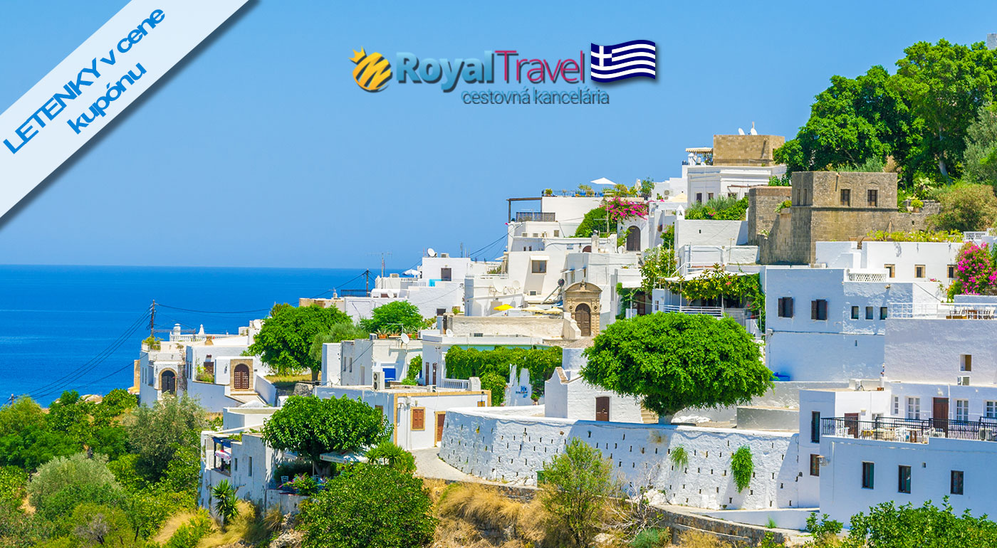 Dovolenka na gréckom ostrove Rodos s all inclusive či polpenziou a letenkou vrátane letiskových poplatkov  v cene