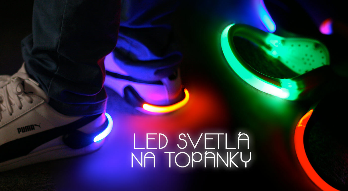 LED svetielka na topánky pre "divoké tenisky" - na výber zo 6 farieb!