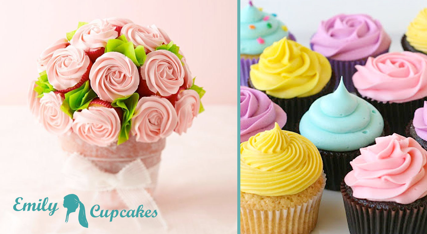 Kytica zo 14ks Cupcakes (kvetináč + koláčiky)