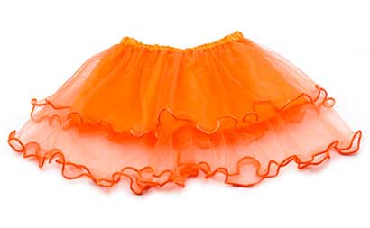 Dievčenská suknička - farba oranžová