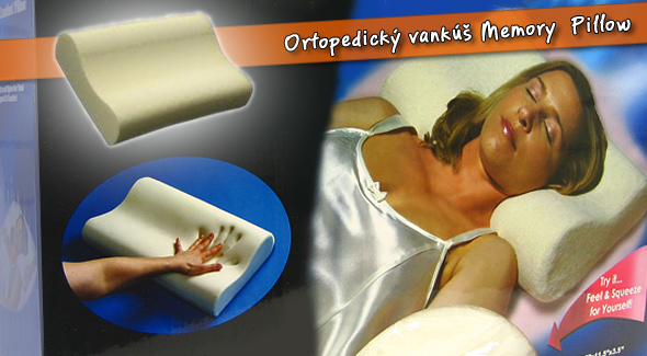 Ortopedický vankúš Memory Pillow za 13,50€ (vrátane poštovného a balného)