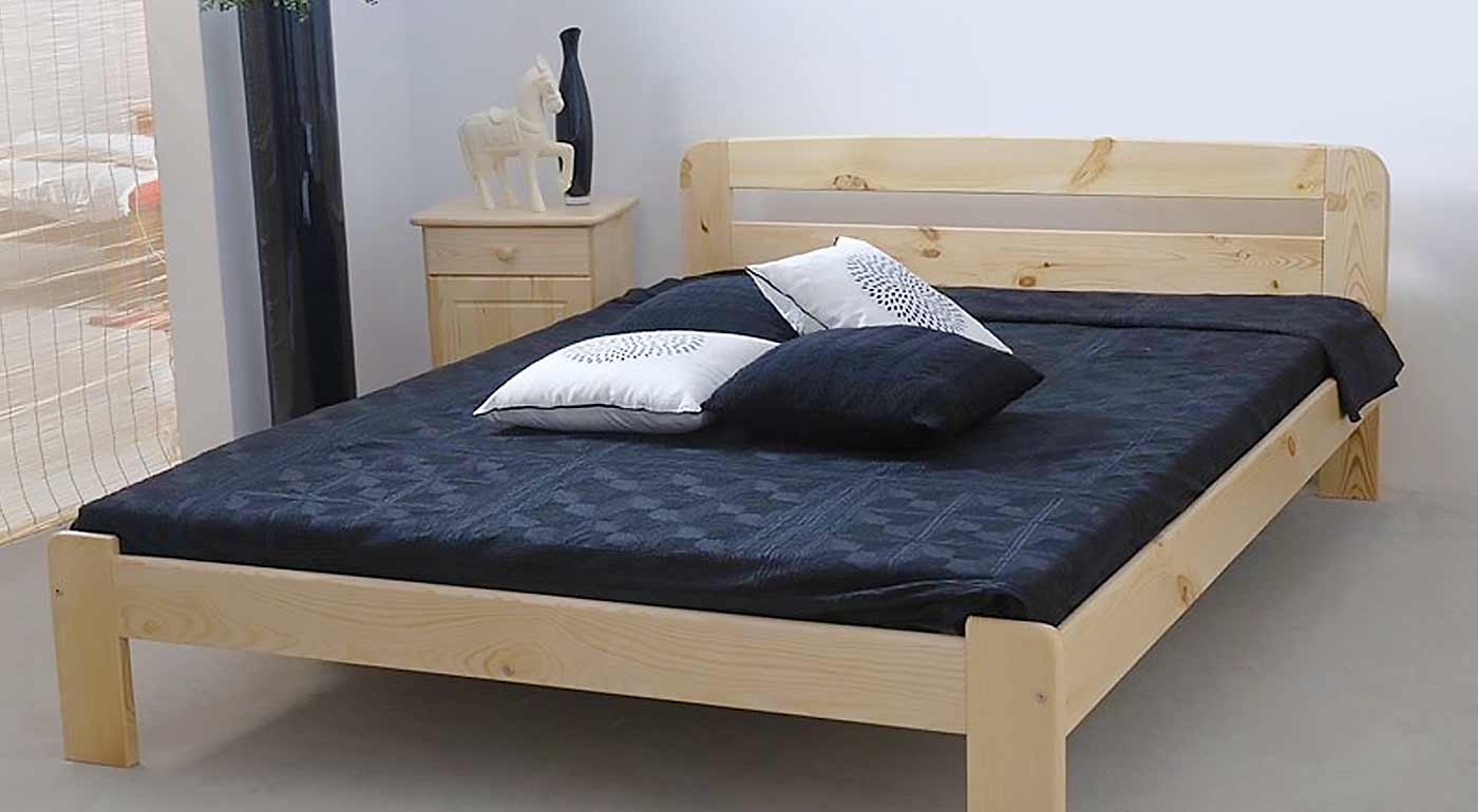 Kvalitné postele z borovicového masívu v rôznych rozmeroch - vrátane matracu a roštu!

